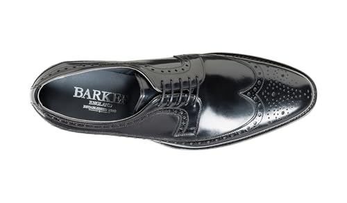 BARKER Woodbridge Men's Handmade Leather Oxford Brogue Dress Shoes – Goodyear Welted, Full Hi-Shine Calf Leather, Formal Business & Wedding Footwear - Image 4