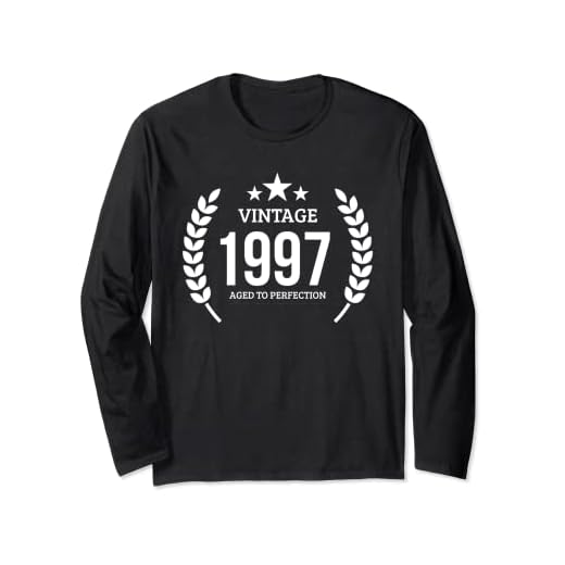 25 Año de edad Cumpleaños 25th Bday Presente 1997 Regalos de cumpleaños Manga Larga