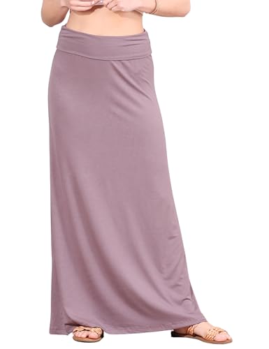 Image of Popana Long Maxi Skirt for Women, Flowy Long Skirts for Women | High Waisted Soft Trendy Rayon, Sundress Convertible Skirt, Long Length Bodycon Maxi Skirt, Petite and Plus Size