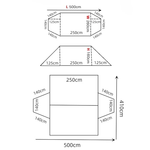 Carpa para Camping con Protección Contra Viento 4 Estaciones miniatura 3