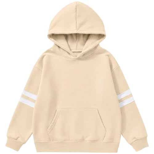 Ayolanni girls clothing Hoodies for Teen Girls Cute Trendy Hooded Sweatshirt Youth Kids Clothes Beige - image 5