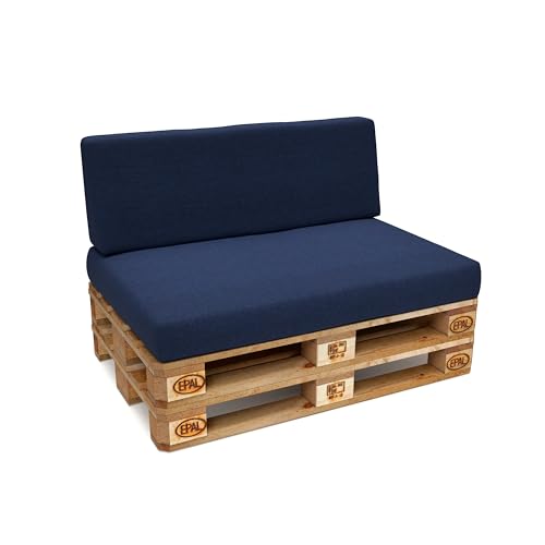 POKAR Palettenkissen Palettenauflagen mit abnehmbarem Bezug Palettenmöbel Palettensofa 2er Set:...