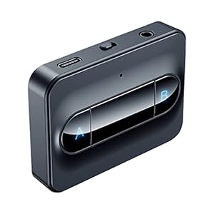HEYLULU 300mAh Ingebouwde Oplaadbare Batterij Bluetooth-compatibele Zender met één Voor Twee Draadloze Oortelefoonfuncties