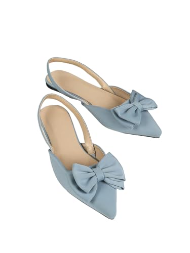 Image of Verdusa Women's Bow Pointed Toe Flat Shoes Slingback Flats Dress Shoes
