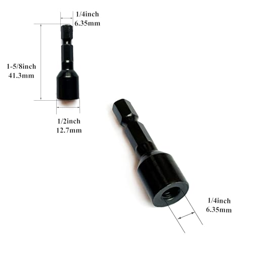 Image of 1 /4 inch-20 Hanger Bolt Driver Double Headed Wood Screws Fully All Threaded Rod Threaded Insert Hexagon Head Drill Driver Bits
