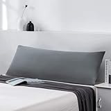 SGBMDW Soft Bedding Long Pillow Cover Body Pillowcases with Zipper Provide You a Comfortable Sleep 21'x54' Grey