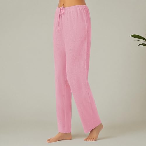 Image of Nautica Womens Pajama Pants - Lightweight Wide Leg Lounge Pants - Cotton Knit Jersey - Sleepwear Loungewear PJs for Women