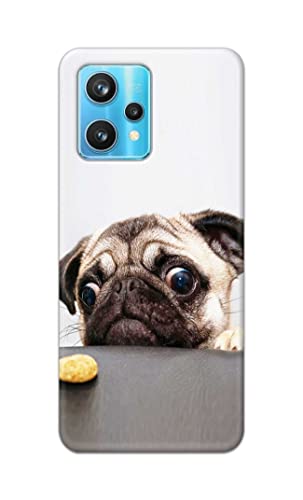 Image of PRINTFIDAA� Printed Hard Back Cover Case for Realme 9 Pro Plus 5G | Realme 9 Pro+ 5G Back Cover (Pug Dog) -2808