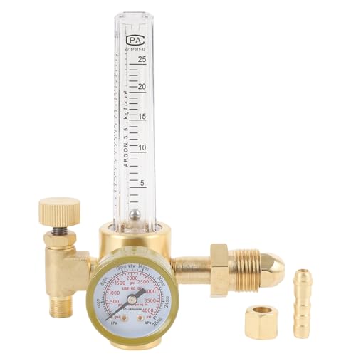 Regulador de Argón para Soldadura de Soldadura TIG MIG 0-4000PSI Medero de Flujo de Gas de Alta Presión 5/8 '-18 Medidor de Flujo de Aire CGA580