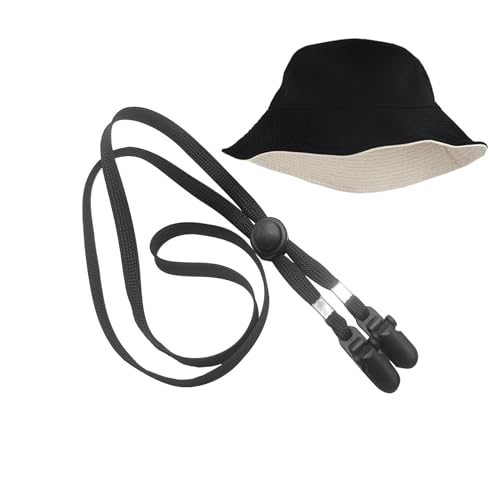 Peufcmi Clip de correa de sombrero, clips de sombrero para el viento,Soporte de correa de sombrero ajustable Clip a prueba de viento - Guardián de retención multifuncional de cable de la barbilla para