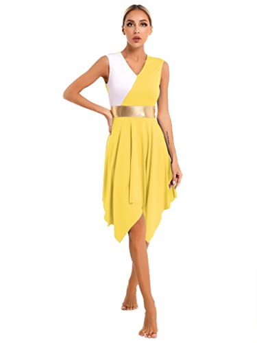 Oyolan Damen Tanzkleid Glitzer Latin Ballsaal...