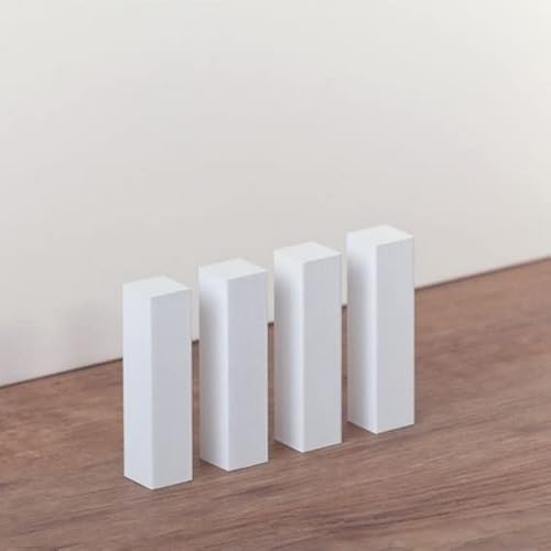 PROVISTON | Universalecken | Holzecken | Holzturm | für Sockelleisten | 18 x 18 x 118 mm | aus Buche massiv | weiß lackiert | 4 Stück im Set Cover