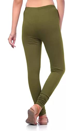 Image of Women's Cotton Chudidar Leggings | Stretchable | High Rise | Full Length | Soft & Comfortable | Ethnic Wear Bottom