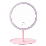 ÉCRAN TACTILE SENSIBLE : le miroir est doté d'un interrupteur tactile intelligent qui vous permet d'allumer ou d'éteindre la lumière et de régler la luminosité quand vous en avez besoin. Trois couleurs de lumière vous aident à vous maquiller délicatement, ce qui vous donne un miroir à maquillage exclusif à la maison.