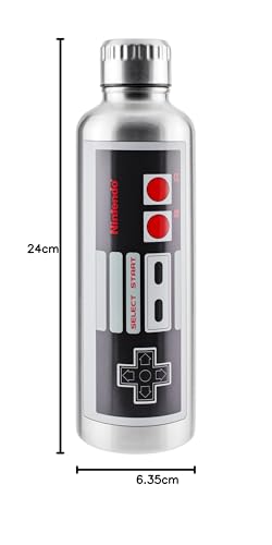 Botella de Agua NES Nintendo - Regalo Retro Oficial, Acero Inoxidable para Bebidas Calientes y Frías 400ml
