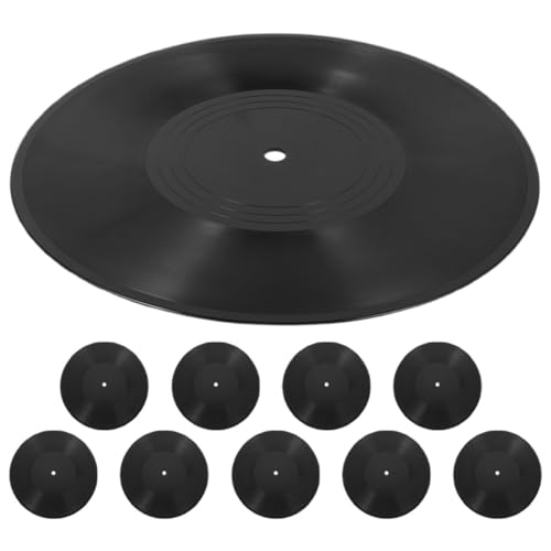 Disques vinyles noirs déco vintage pour transformer un salon sans peindre
