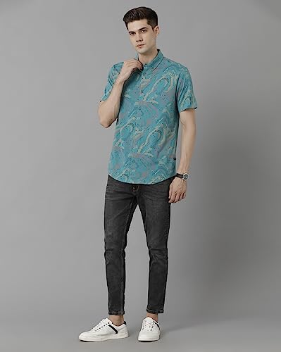 Image of VOI Jeans Men's Teal Slim Fit Shirt