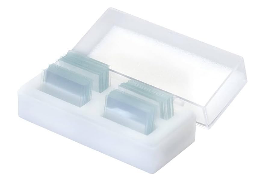 AmeriCan Goods Square Glass Microscope Cover Slide Slips 22mm x 22mm Thickness No 2 (0.17 to 0.25mm) Microscope Cover Glass Bulk Pack of 10 oz/ctn (10/bx)