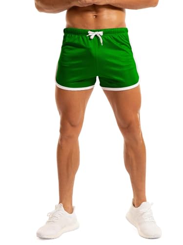 Image of Ouber Men's Fitted Shorts Bodybuilding Workout Gym Running Tight Lifting Shorts