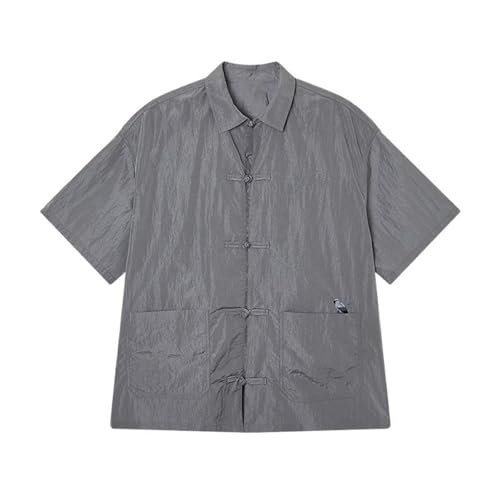 T-shirt homme style chinois : le haut léger anti-transpiration à col revers
