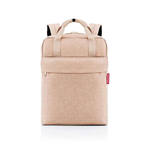 reisenthel allday backpack M - vielseitiger Rucksack für Alltag, Reisen, Einkaufen oder Arbeit - wasserabweisend, Handgepäck zugelassen, Couleur:twist coffee