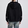 Felcia Women Y2K Star Print Zip Up Hoodies Long Sleeve Loose Fit Hooded Jacket Vintage Aesthetic Punk Harajuku Oversized Sweatshirt (Black A, M) #4