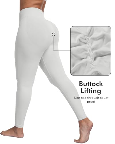 Image of ATHVOTAR Workout Gym Leggings Women, High Waisted Seamless Butt Lifting Scrunch Butt Sports Leggings