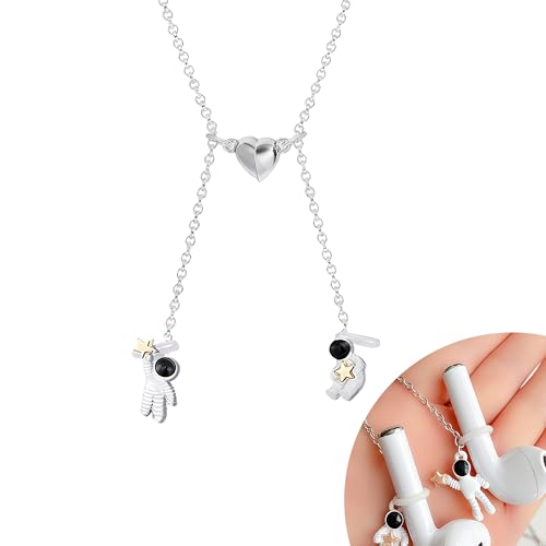 Fashionable Wireless Earphone Lost Avoiding Necklace with Astronaut Charm Soft Silicone Earplug Lanyard, Cute Wireless Headphones Strap, Earbuds Tether for Running, Fitness, Daily Use Fashionable Wireless Earphone Lost Avoiding Necklace with Astronaut Charm Soft Silicone Earplug Lanyard, Cute Wireless Headphones Strap, Earbuds Tether for Running, Fitness, Daily Use