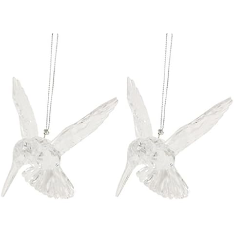 Gisela Graham Rainbow Glass Hummingbird Decorations Cover