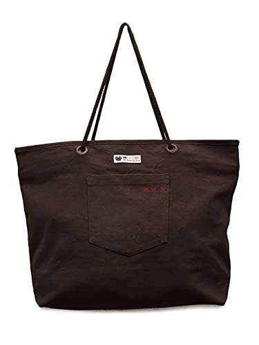 Image of The House of tara Cotton Oversized Canvas Tote Bag with Zip Pouch | YKK Zipper Closure | Padded Pocket for Tablet & Sunglasses /Phone | Bottle Holder | Strong Nylon Handles | Women
