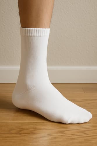 5-Pack Made in USA Cotton Crew Socks for Men & Women | Cushioned, Breathable, Moisture-Wicking | Premium Heavyweight Socks for Work, Gym, Jobsite, or Everyday Wear4