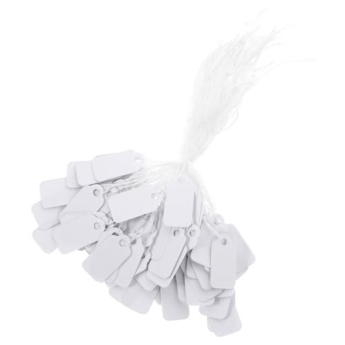 VILLFUL 300Pcs Blank Jewelry Price Tags with String, Writable Paper Price Labels for Clothing and...