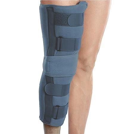 Knee Immobilizer Brace for Knee support for dislocation injuries ligament tear wraparound knee stabilizer splint for men & women (SMALL)