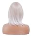 Rugelyss Creamy Champaign White Short Platinum Bob Wig with Bangs Ombre to Blonde Hair Synthetic Heat Resistant 12 Inch Wigs for Women