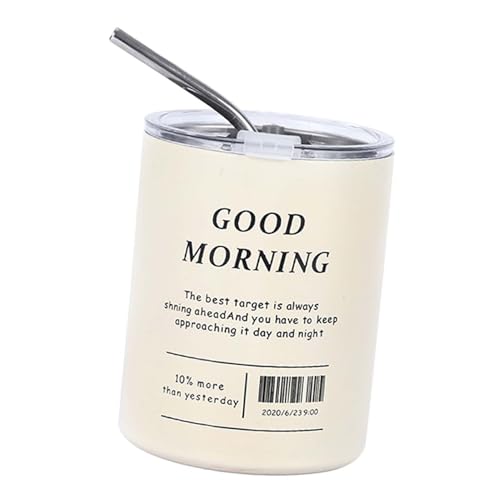 Americano Tumbler | Bicchiere da caffè con coperchio, in acciaio inox, 320 ml, da viaggio, per spiaggia, viaggi