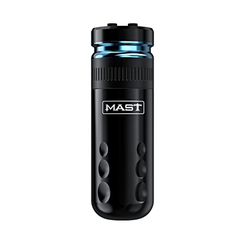 Mast Racer Tattoo Pen Machine Wireless Battery Rotary Tattoo Gun Small for Comfort Control Brushless Motor Power by Mcore QP-033 (Two Batteries, Black)