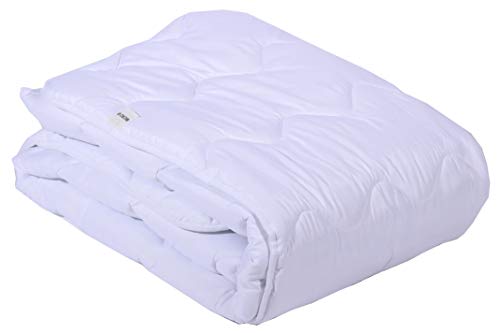 BONEX Bettdecke Steppbettdecke Micro 95 antiallergisch für Allergiker 100% Microfaser Mikrofaser Four Seasons ganzjährig 1200g 135 cm x 200 cm, weiß, 135x200 cm Cover