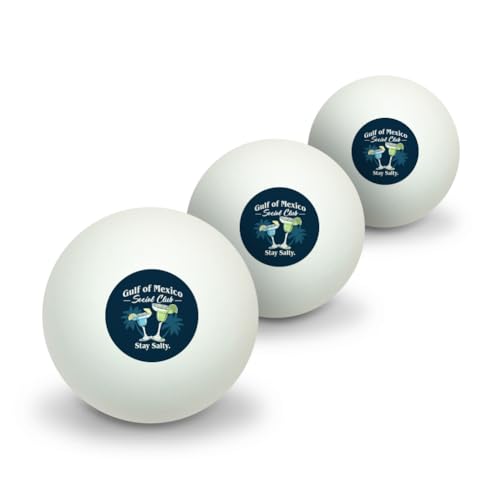 GRAPHICS & MORE Gulf of Mexico Stay Salty Novelty Table Tennis Ping Pong Ball 3 Pack