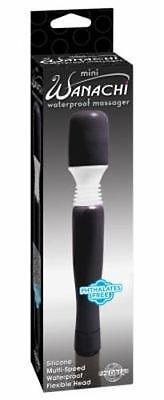 Mini Wanachi Vibrating Massager Cordless Massage Wand Full Body Waterproof-Black