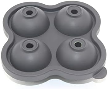 4 Cavity Silicone Ice Ball Jelly Pudding Silica Gel Ice Pop Silicone Ice Cube Trays Kitchen Tools (C) (A)