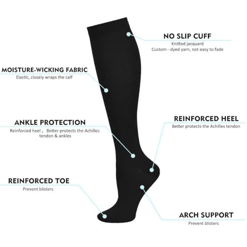 Compression Socks for Women & Men Knee High Support Socks for Nurses Running Athletic Travel2