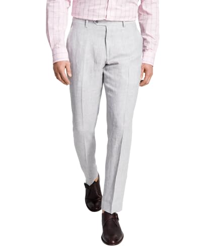 Tommy Hilfiger Mens Modern fit Dress Pants 30/32 Light Grey Plaid Stretch