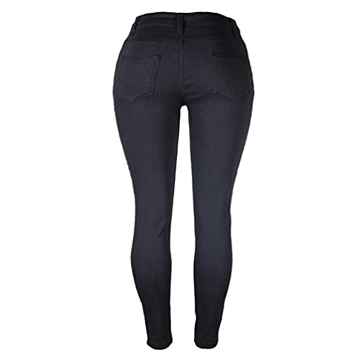 Women's Jeans,Skinny Jeans Stretch Slim Fit Jeans Denim Jeggings Plus Size Pencil Pants Trousers with 4 Pockets3