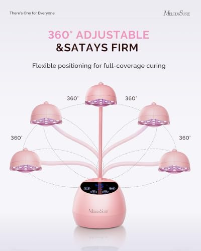 Image of MelodySusie Gooseneck Cordless UV Nail Lamp P-ArtM2 Light for Nail Tips | 360Angle,Rechargeable Fast Curing,4 Timers Cures,12W,1500mAh,Rhinestone Glue,Cat Eye,Solid Nail Glue Gel,for DIY at Home