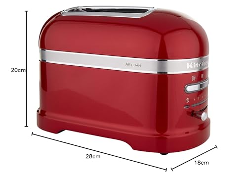 KitchenAid Artisan 2 Slot Electric Toaster 5KMT2204BCA (Candy Apple), for All sort of breads, Innovative 2-Slice Toaster - Image 3