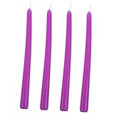 MUCKLILY 4 Stück Schwarze Stabkerzen Geruchlos mit Baumwolldocht Rauchfreie Hochzeitskerzen für Dinner und Outdoor Dekoration Stunden Brenndauer