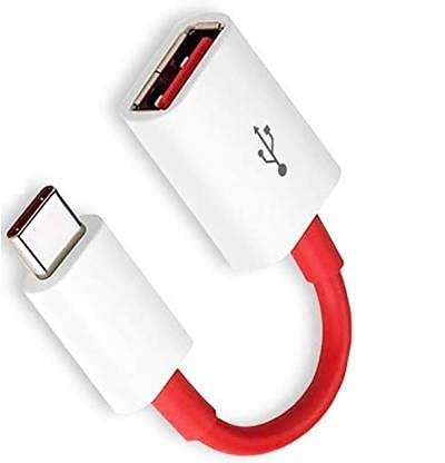 HB PLUS USB 2.0 to Type-C OTG Cable Male-Female Adapter Compatible with All C Type Supported Mobile Smartphone and Other Devices (White & Red) (B0BG376ZLS) Amazon Price History, Amazon Price Tracker