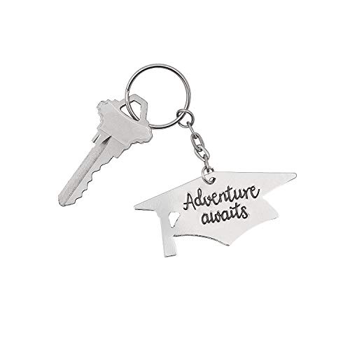 Fun Express - Graduation Saying Enamel Keychain for Graduation - Apparel Accessories - Key Chains - Novelty Key Chains - Graduation - 12 Pieces