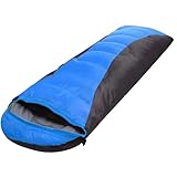 Saco for Dormir al Aire Libre, Saco de cálido for Acampar en 4 Estaciones, Impermeable con Bolsa Almacenamiento for, Senderismo, Viajes, Aventuras para Adultos, mochilero(Blue 1300g)