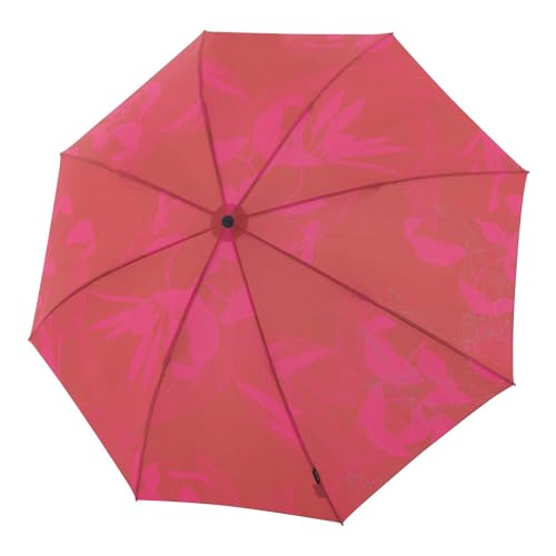 Parapluie Knirps T.200 Garden Scarlet - Parapluie automatique de taille moyenne anti-tempête